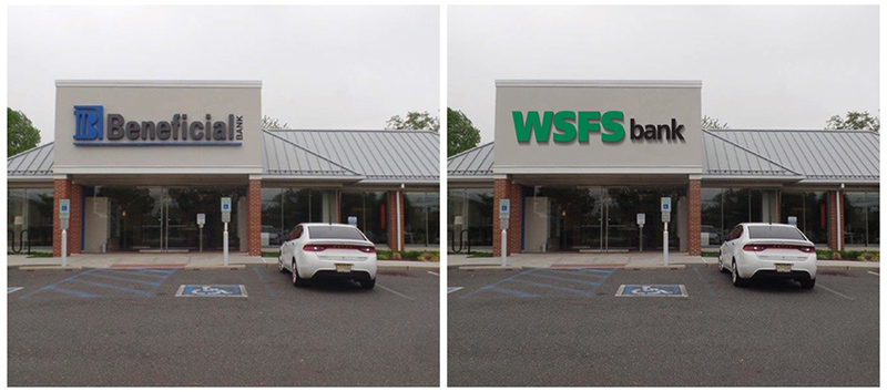 Beneficial Bank Rebrand to WSFS New Signs