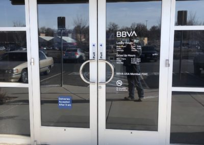 BBVA Exterior Signs Door Vinyl