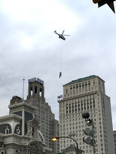 PNB Bank Sign Removal PSCO Helicopter 
