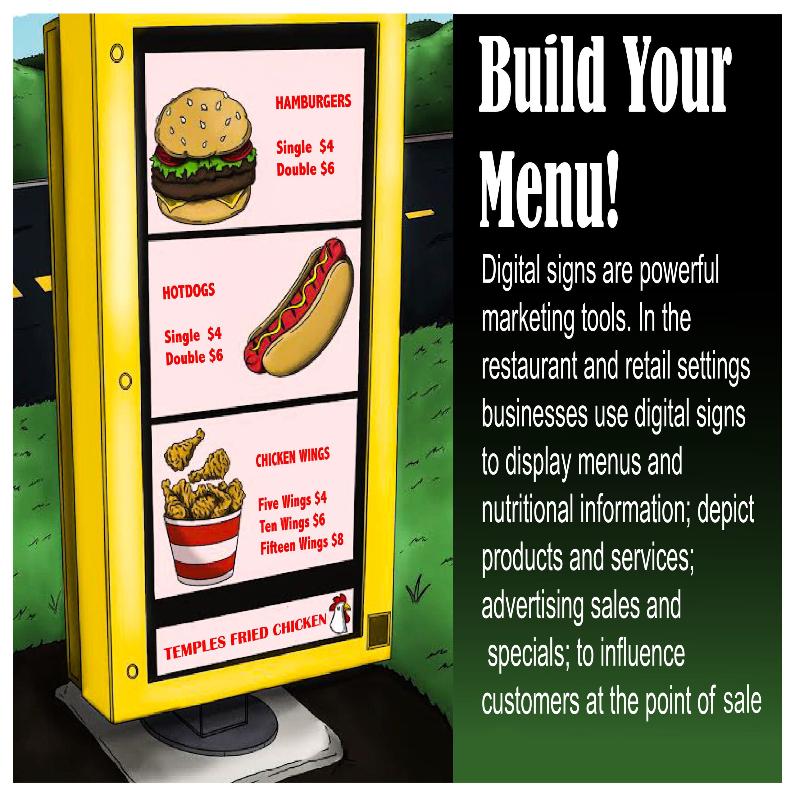 Digital Fast Food Sign